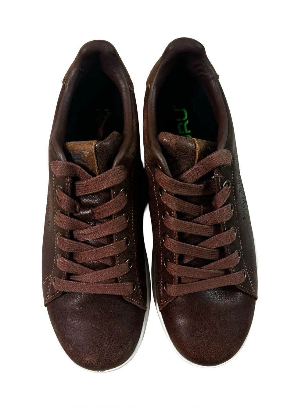 KURU Roam Shoes Mens Size 8 Clove Brown Leather Comfort Walking Sneakers Casual